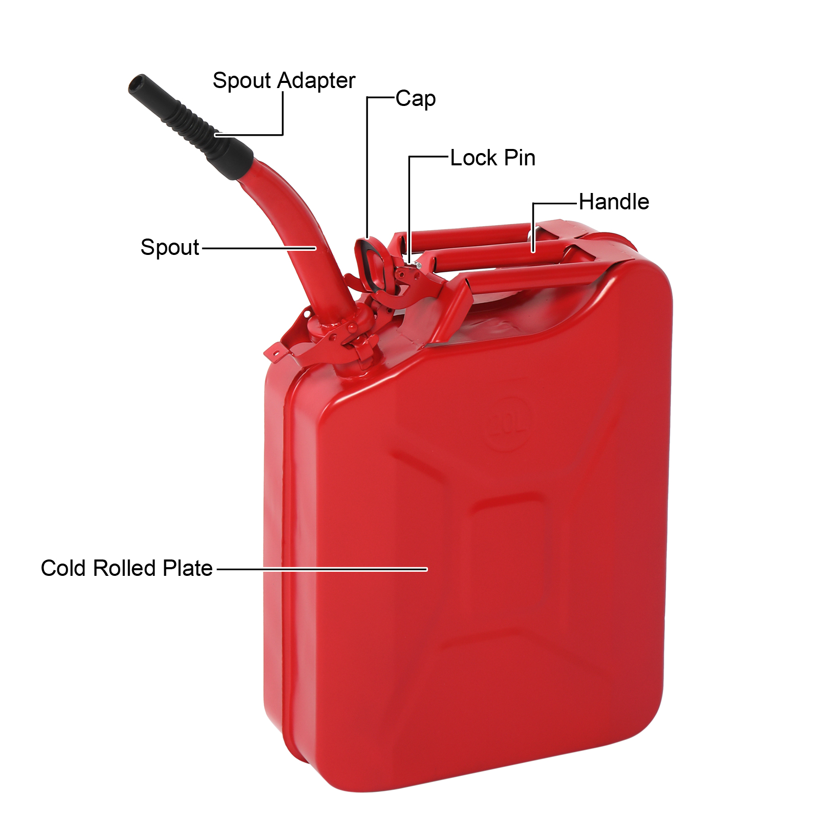 20l us standard fuel can portable gasoline bucket with oil pipe 20l us standard fuel can portable gasoline bucket with oil pipe